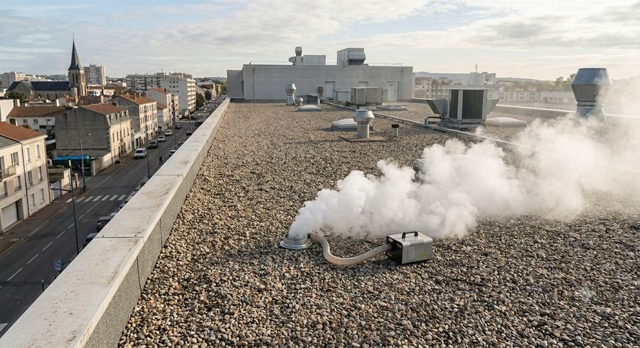 Recherche de fuite — fumigène